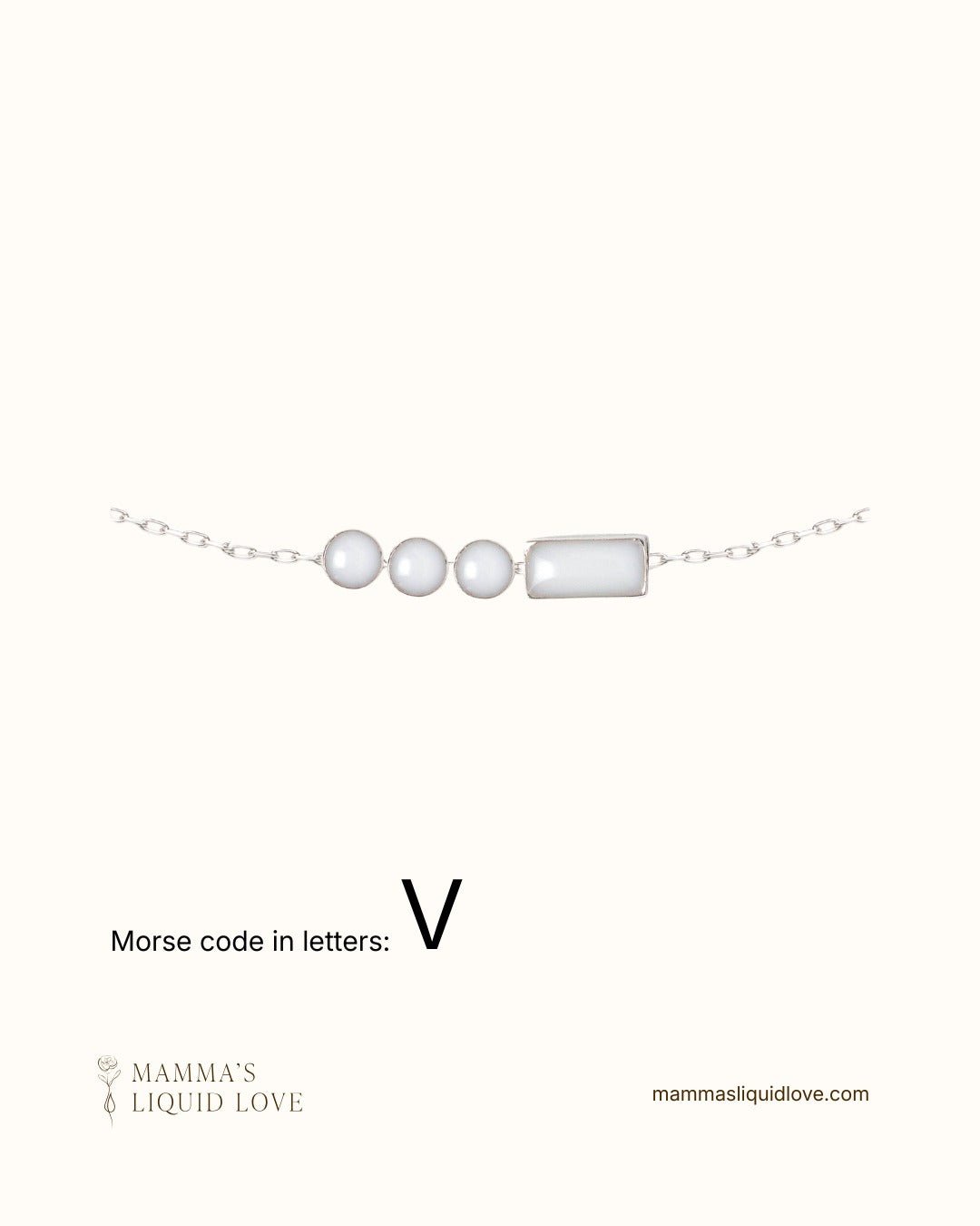 Custom Morse Code Necklace_Breastmilk_Jewelry_Keepsakes - Mamma's Liquid Love