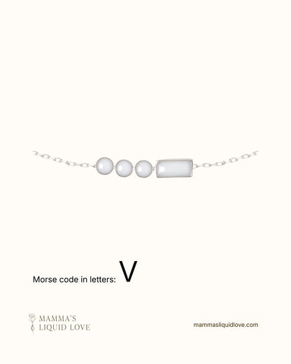Custom Morse Code Necklace_Breastmilk_Jewelry_Keepsakes - Mamma's Liquid Love