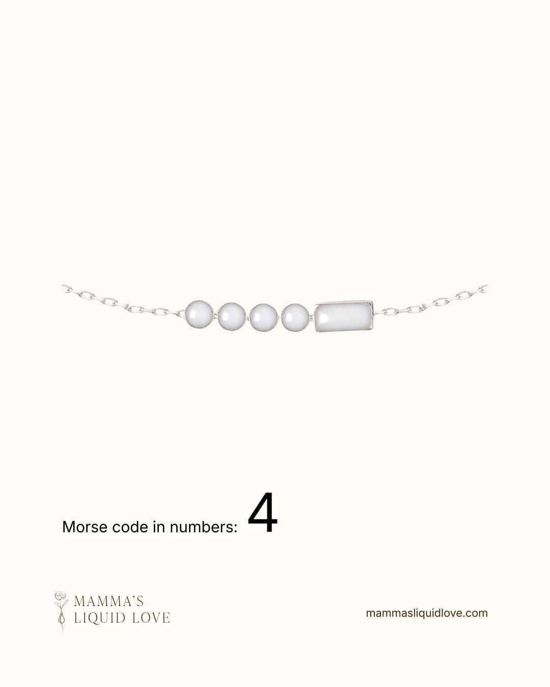 Custom Morse Code Necklace_Breastmilk_Jewelry_Keepsakes - Mamma's Liquid Love