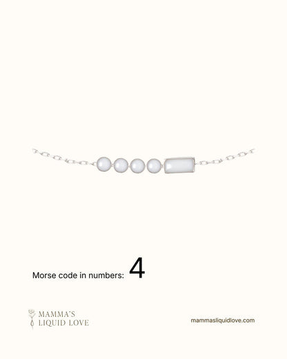 Custom Morse Code Necklace_Breastmilk_Jewelry_Keepsakes - Mamma's Liquid Love