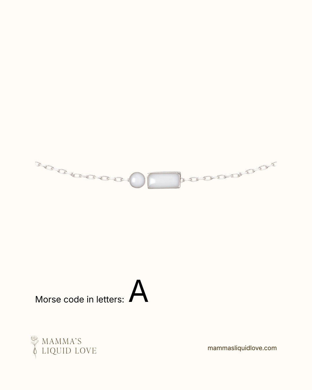 Custom Morse Code Necklace_Breastmilk_Jewelry_Keepsakes - Mamma's Liquid Love