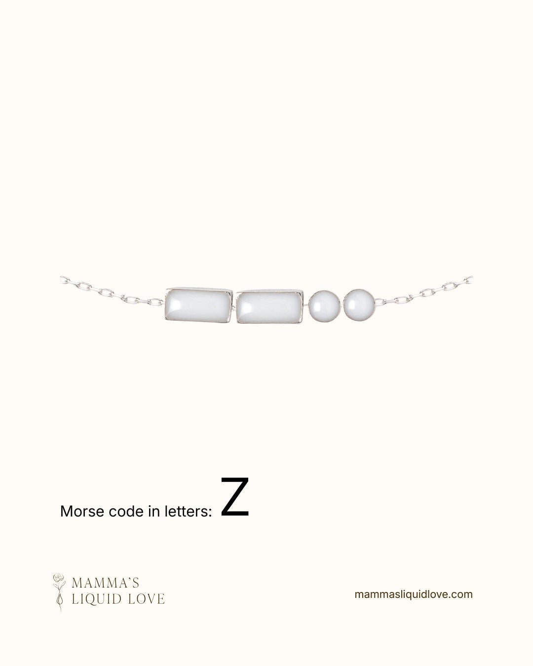 Custom Morse Code Necklace_Breastmilk_Jewelry_Keepsakes - Mamma's Liquid Love