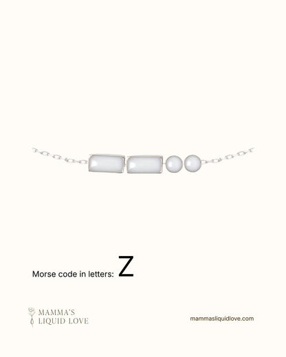 Custom Morse Code Necklace_Breastmilk_Jewelry_Keepsakes - Mamma's Liquid Love
