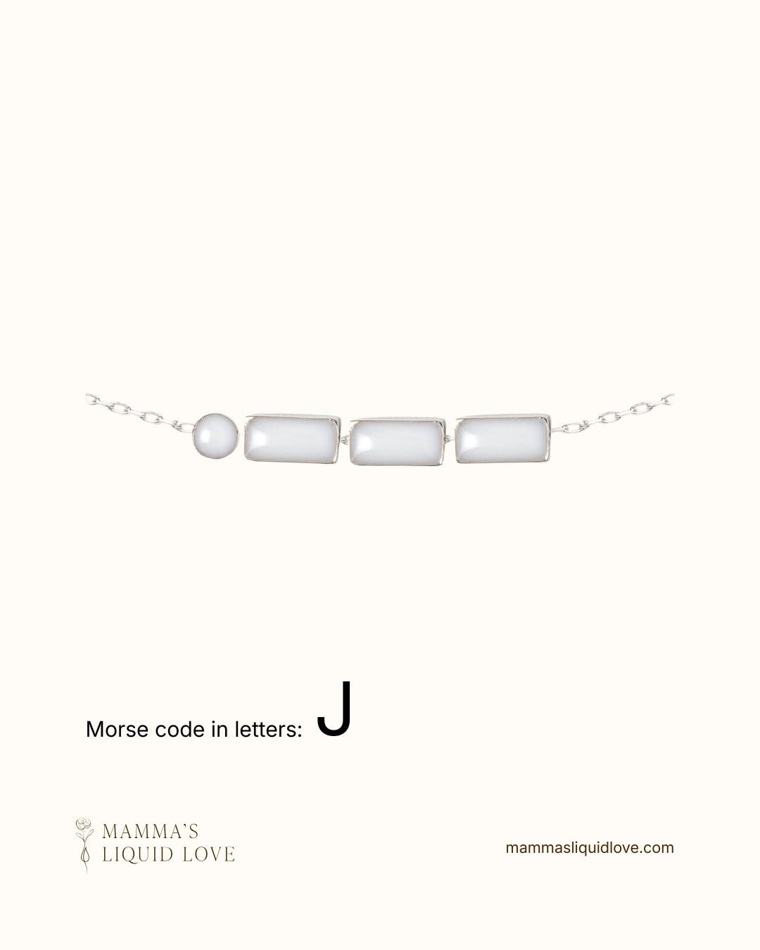 Custom Morse Code Necklace_Breastmilk_Jewelry_Keepsakes - Mamma's Liquid Love