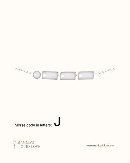 Custom Morse Code Necklace_Breastmilk_Jewelry_Keepsakes - Mamma's Liquid Love