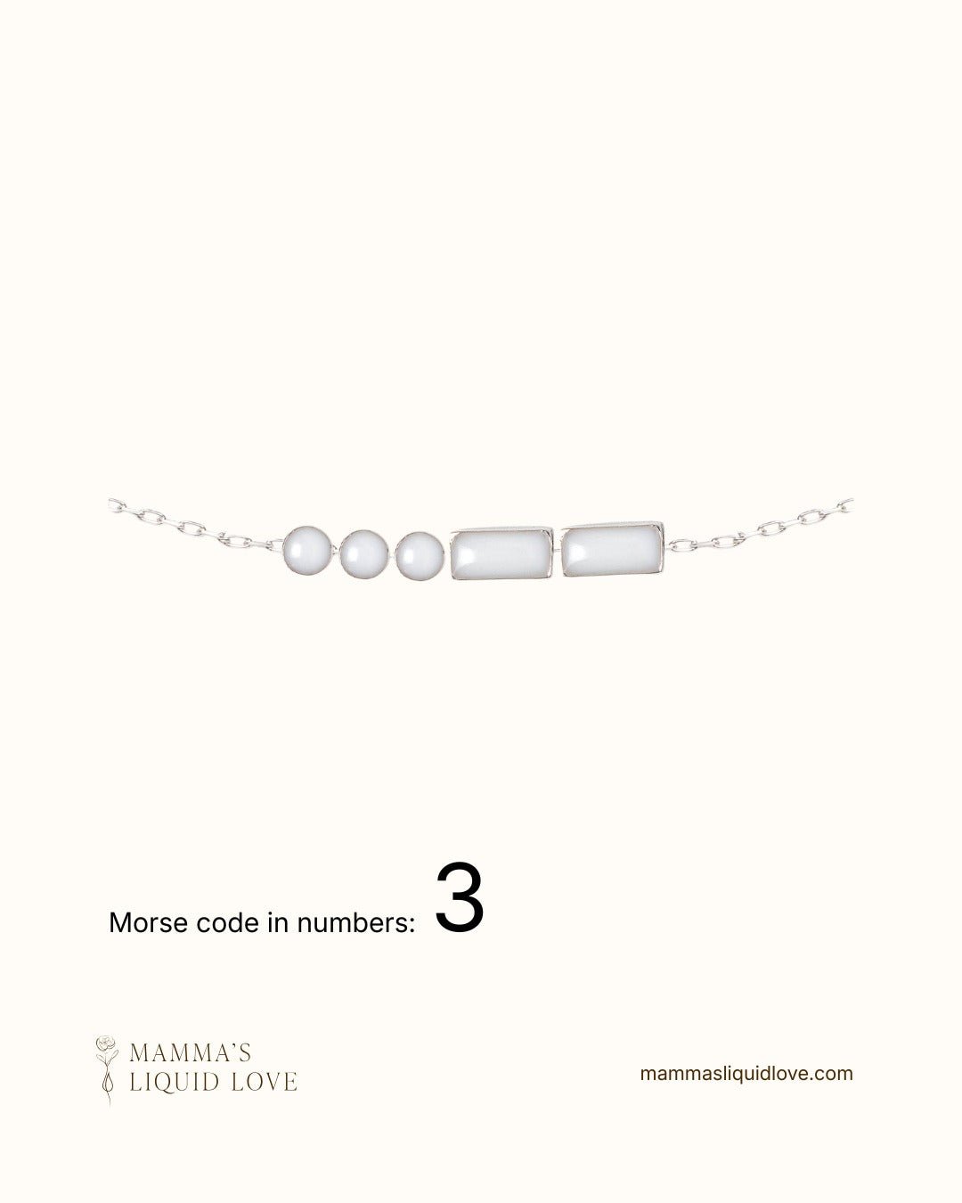 Custom Morse Code Necklace_Breastmilk_Jewelry_Keepsakes - Mamma's Liquid Love
