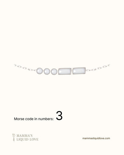 Custom Morse Code Necklace_Breastmilk_Jewelry_Keepsakes - Mamma's Liquid Love