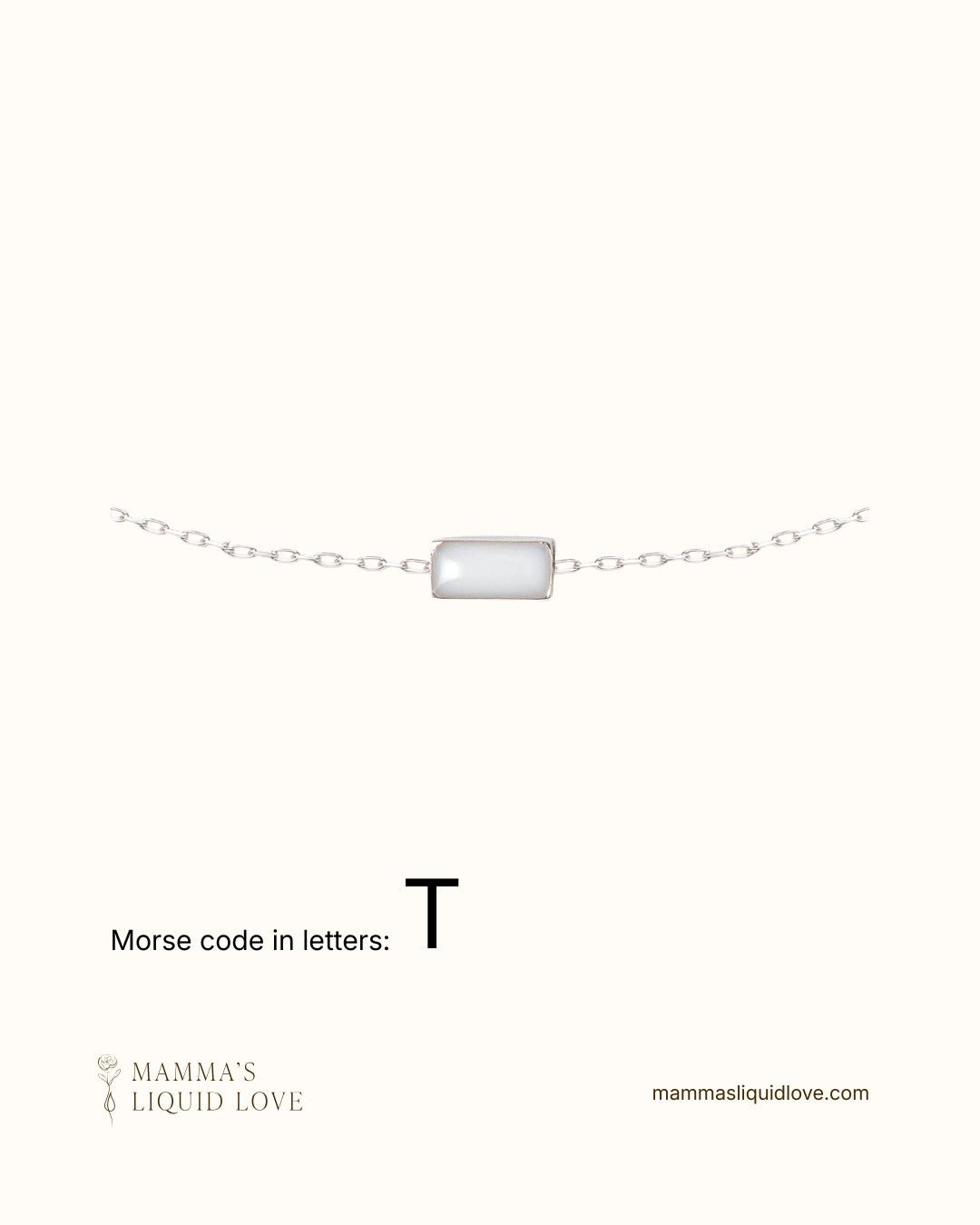 Custom Morse Code Necklace_Breastmilk_Jewelry_Keepsakes - Mamma's Liquid Love