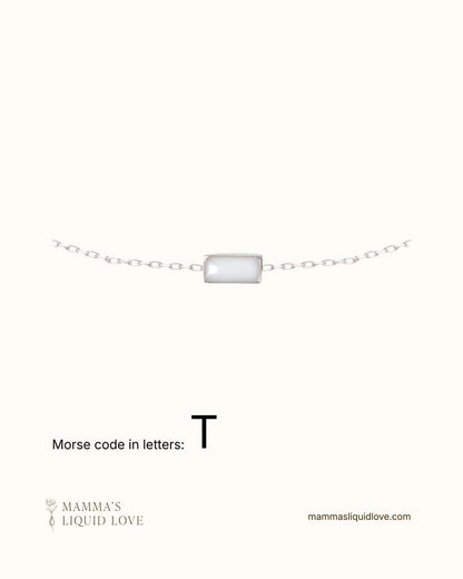 Custom Morse Code Necklace_Breastmilk_Jewelry_Keepsakes - Mamma's Liquid Love