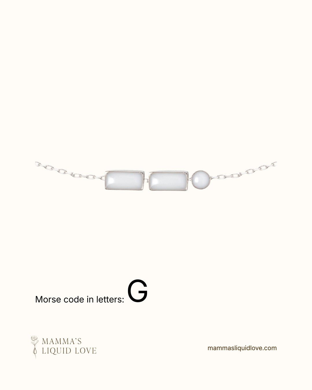 Custom Morse Code Necklace_Breastmilk_Jewelry_Keepsakes - Mamma's Liquid Love