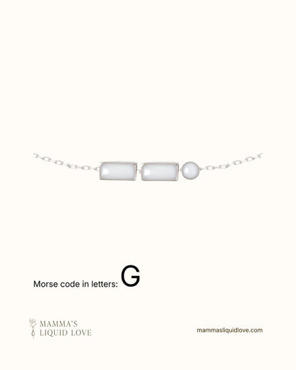 Custom Morse Code Necklace_Breastmilk_Jewelry_Keepsakes - Mamma's Liquid Love