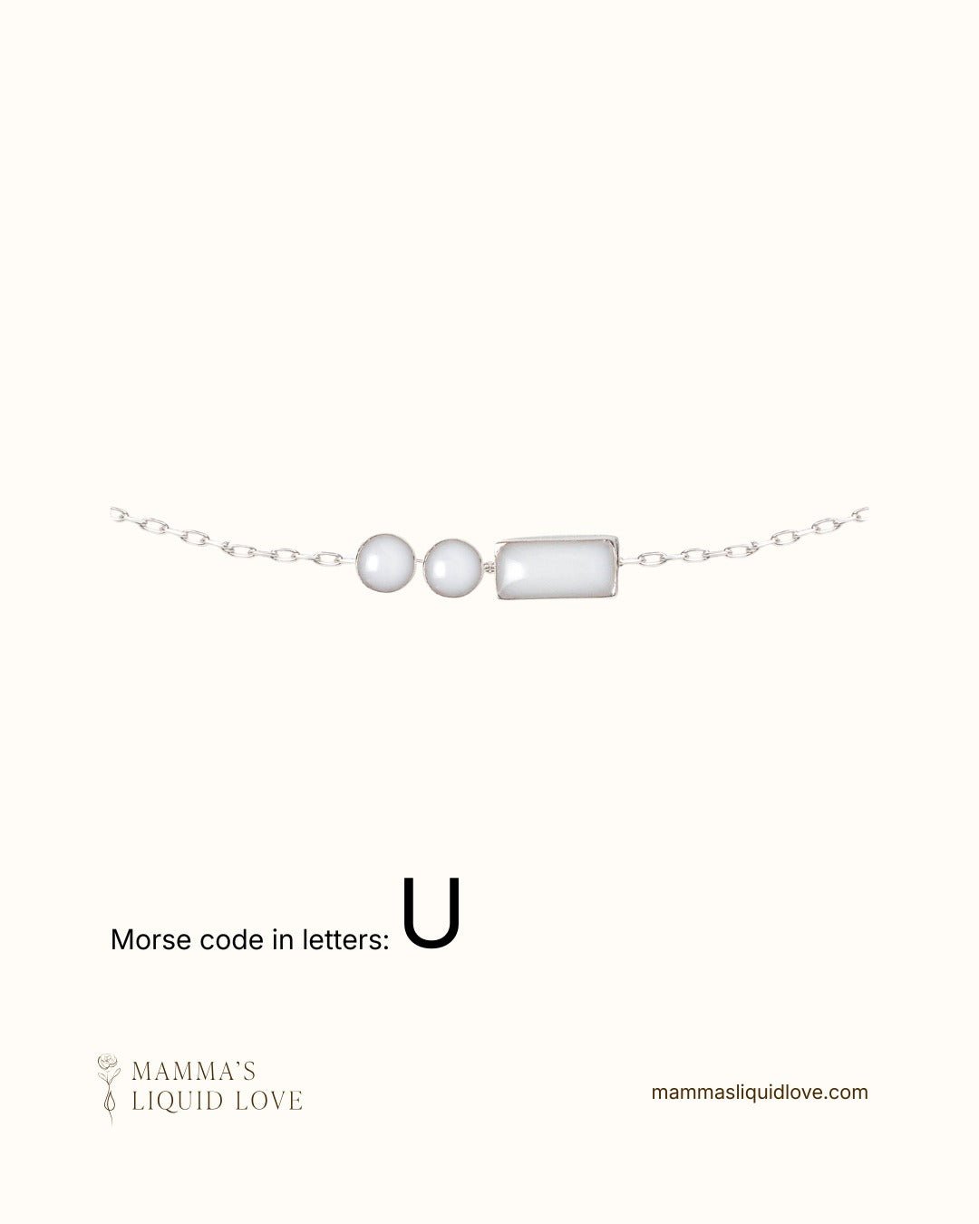 Custom Morse Code Necklace_Breastmilk_Jewelry_Keepsakes - Mamma's Liquid Love