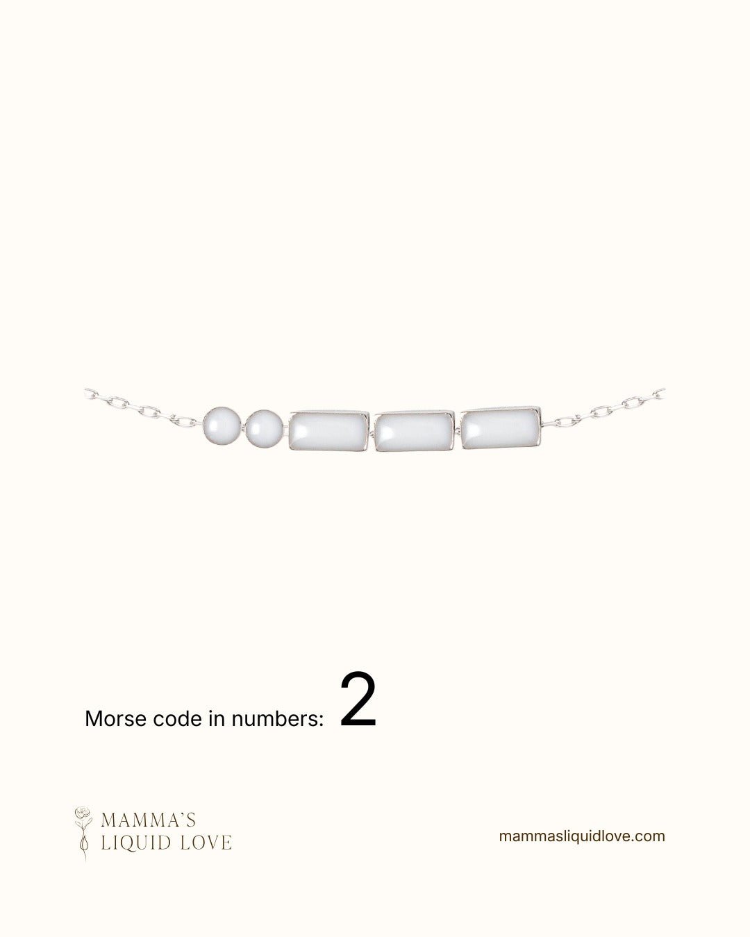 Custom Morse Code Necklace_Breastmilk_Jewelry_Keepsakes - Mamma's Liquid Love
