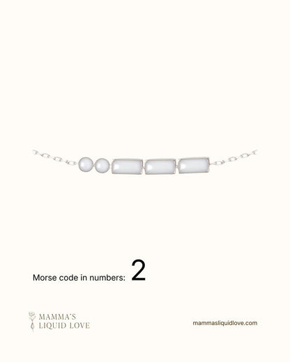 Custom Morse Code Necklace_Breastmilk_Jewelry_Keepsakes - Mamma's Liquid Love
