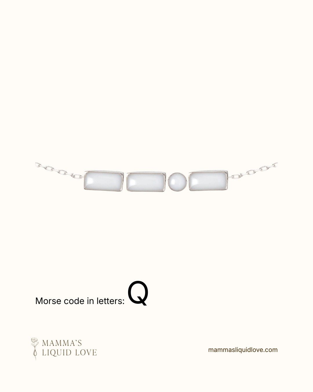 Custom Morse Code Necklace_Breastmilk_Jewelry_Keepsakes - Mamma's Liquid Love