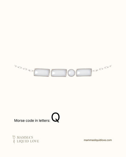 Custom Morse Code Necklace_Breastmilk_Jewelry_Keepsakes - Mamma's Liquid Love