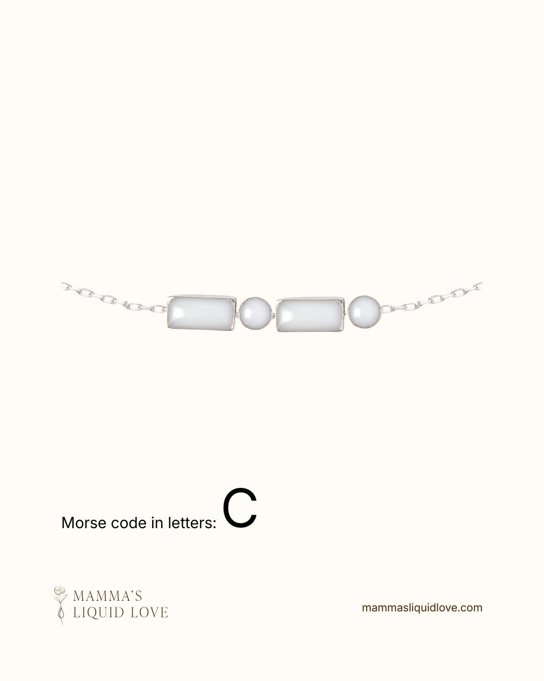 Custom Morse Code Necklace_Breastmilk_Jewelry_Keepsakes - Mamma's Liquid Love