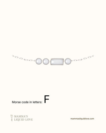 Custom Morse Code Necklace_Breastmilk_Jewelry_Keepsakes - Mamma's Liquid Love