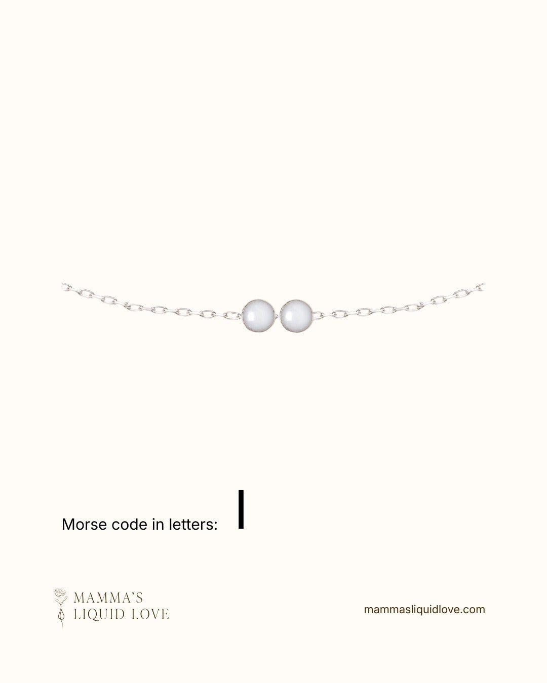 Custom Morse Code Necklace_Breastmilk_Jewelry_Keepsakes - Mamma's Liquid Love