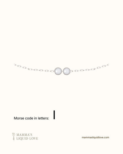 Custom Morse Code Necklace_Breastmilk_Jewelry_Keepsakes - Mamma's Liquid Love