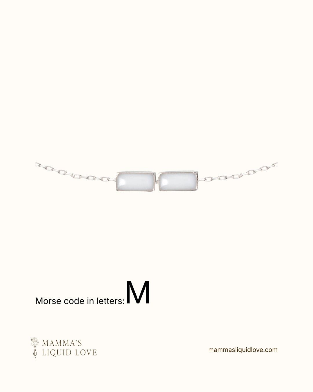 Custom Morse Code Necklace_Breastmilk_Jewelry_Keepsakes - Mamma's Liquid Love