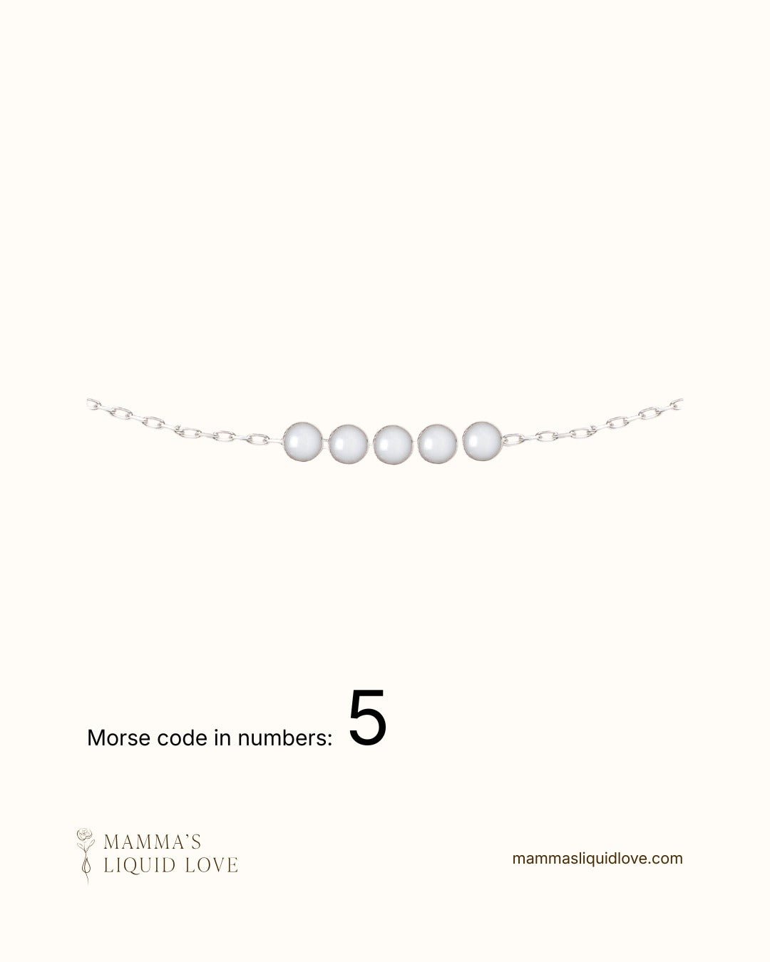Custom Morse Code Necklace_Breastmilk_Jewelry_Keepsakes - Mamma's Liquid Love