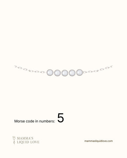 Custom Morse Code Necklace_Breastmilk_Jewelry_Keepsakes - Mamma's Liquid Love