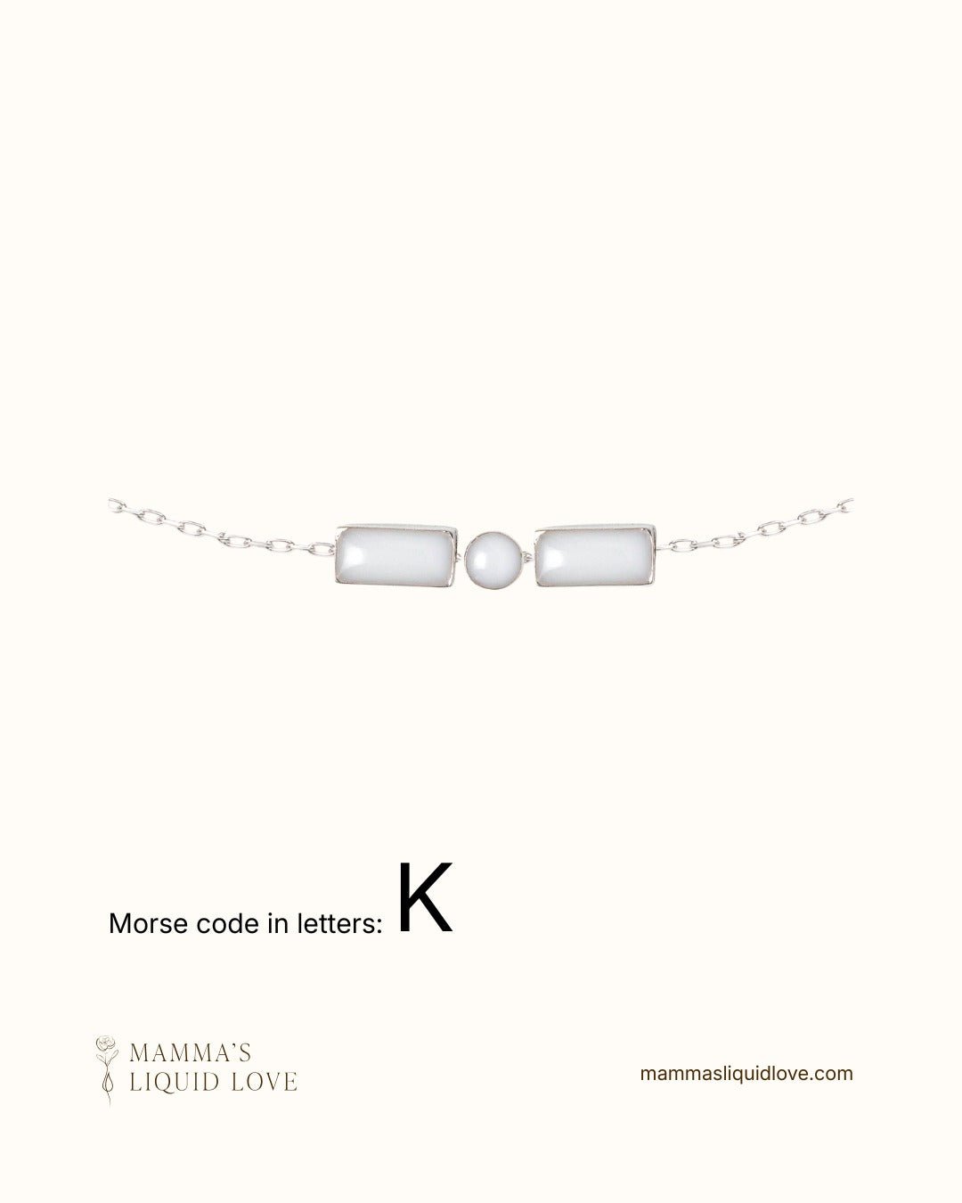 Custom Morse Code Necklace_Breastmilk_Jewelry_Keepsakes - Mamma's Liquid Love