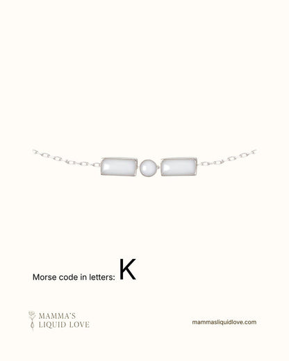 Custom Morse Code Necklace_Breastmilk_Jewelry_Keepsakes - Mamma's Liquid Love