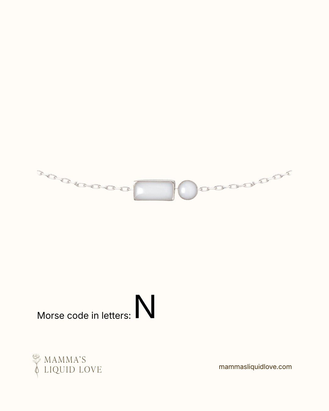 Custom Morse Code Necklace_Breastmilk_Jewelry_Keepsakes - Mamma's Liquid Love