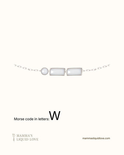 Custom Morse Code Necklace_Breastmilk_Jewelry_Keepsakes - Mamma's Liquid Love