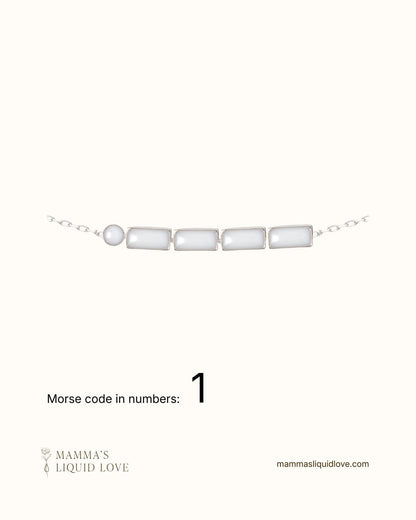 Custom Morse Code Necklace_Breastmilk_Jewelry_Keepsakes - Mamma's Liquid Love