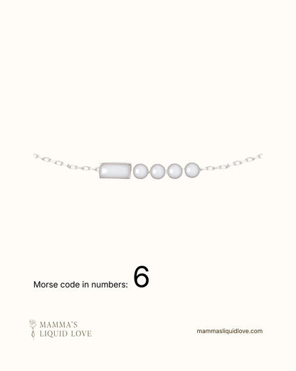 Custom Morse Code Necklace_Breastmilk_Jewelry_Keepsakes - Mamma's Liquid Love