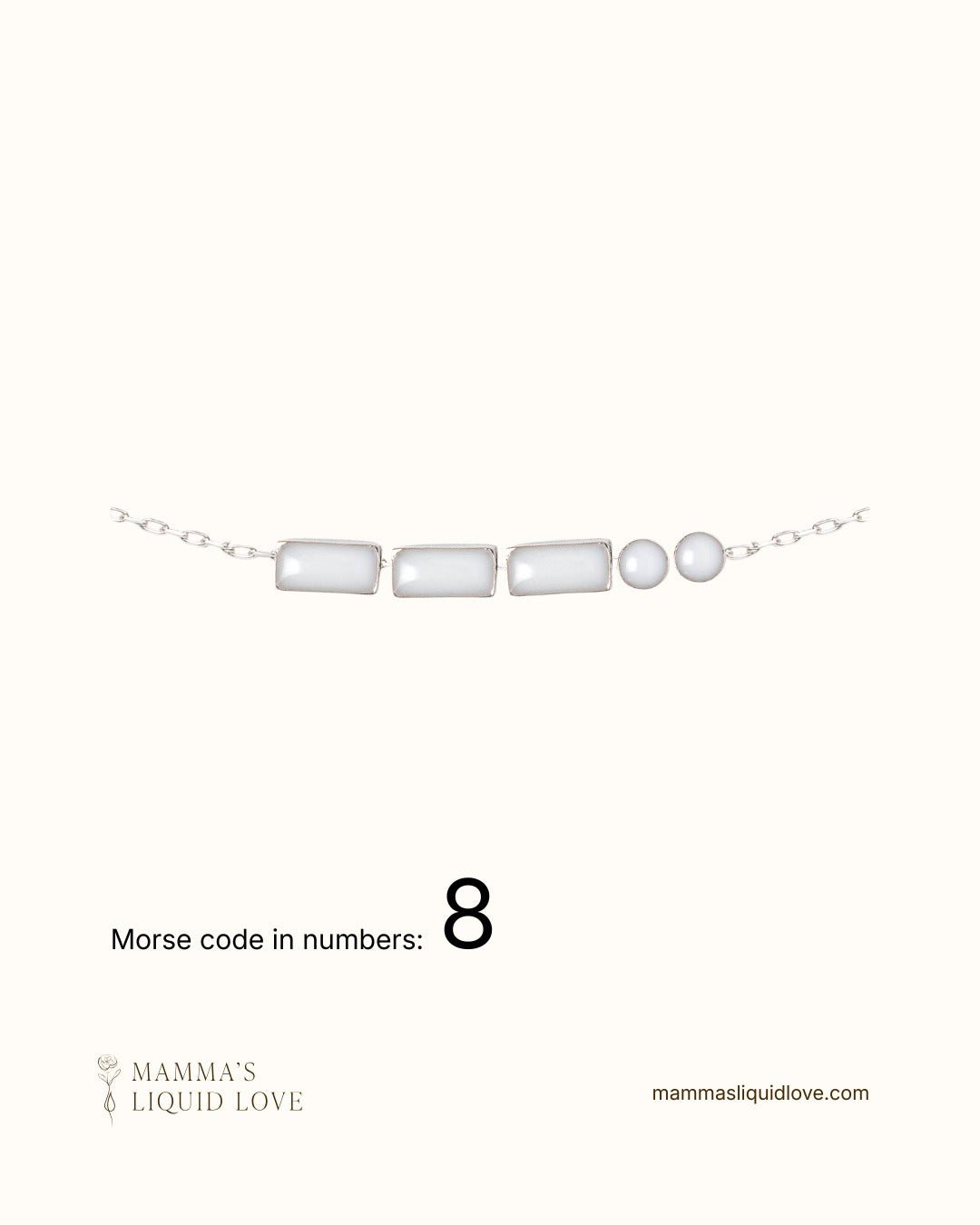 Custom Morse Code Necklace_Breastmilk_Jewelry_Keepsakes - Mamma's Liquid Love