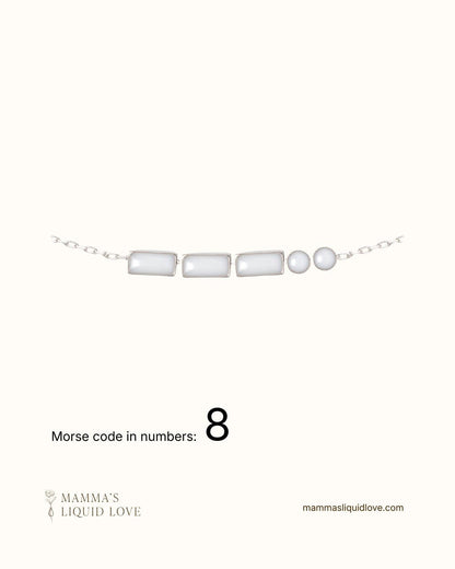 Custom Morse Code Necklace_Breastmilk_Jewelry_Keepsakes - Mamma's Liquid Love