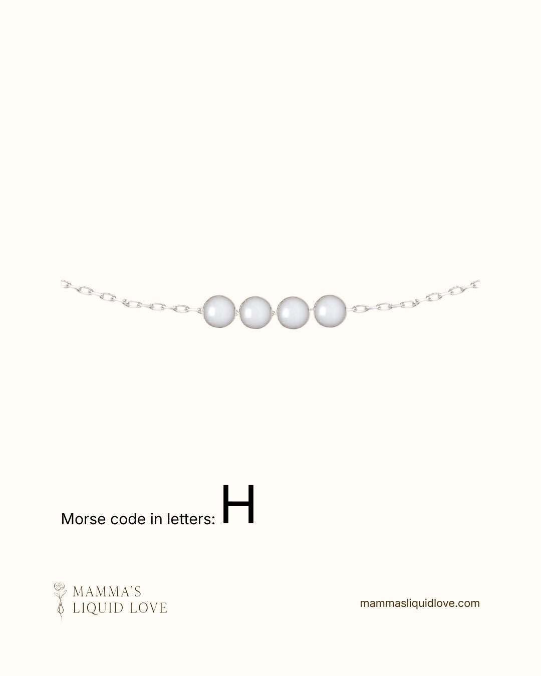 Custom Morse Code Necklace_Breastmilk_Jewelry_Keepsakes - Mamma's Liquid Love