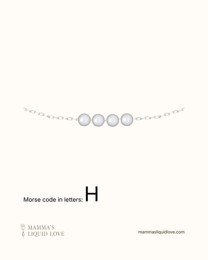 Custom Morse Code Necklace_Breastmilk_Jewelry_Keepsakes - Mamma's Liquid Love