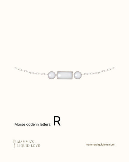 Custom Morse Code Necklace_Breastmilk_Jewelry_Keepsakes - Mamma's Liquid Love