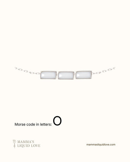 Custom Morse Code Necklace_Breastmilk_Jewelry_Keepsakes - Mamma's Liquid Love
