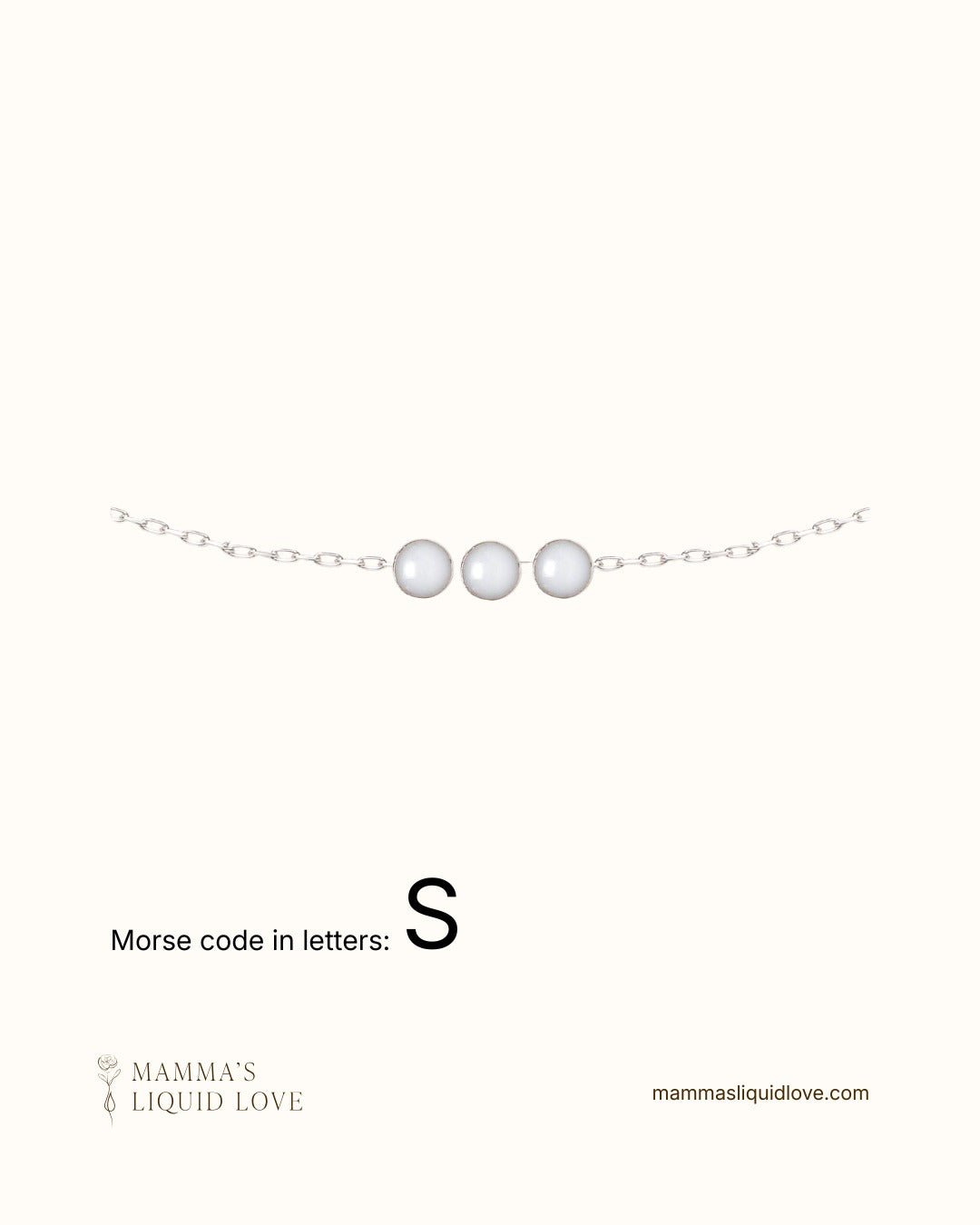 Custom Morse Code Necklace_Breastmilk_Jewelry_Keepsakes - Mamma's Liquid Love