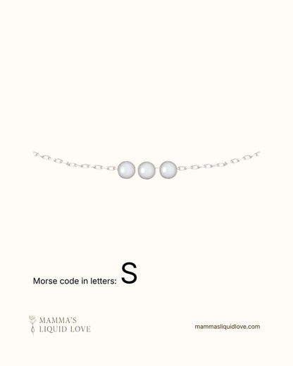 Custom Morse Code Necklace_Breastmilk_Jewelry_Keepsakes - Mamma's Liquid Love