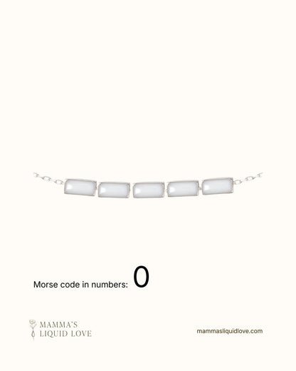 Custom Morse Code Necklace_Breastmilk_Jewelry_Keepsakes - Mamma's Liquid Love