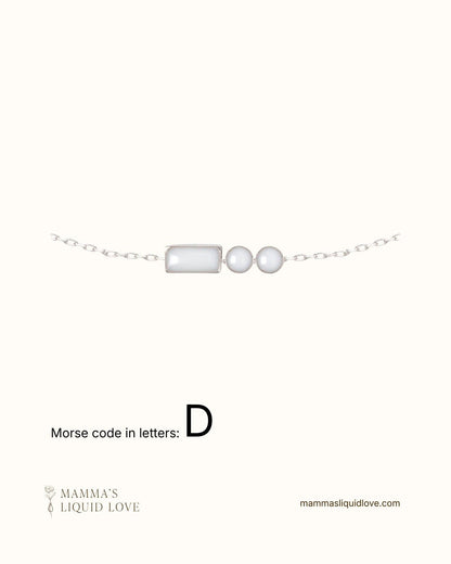 Custom Morse Code Necklace_Breastmilk_Jewelry_Keepsakes - Mamma's Liquid Love