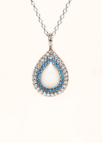 Double Halo Love Drop Breastmilk Pendant - Mamma's Liquid Love