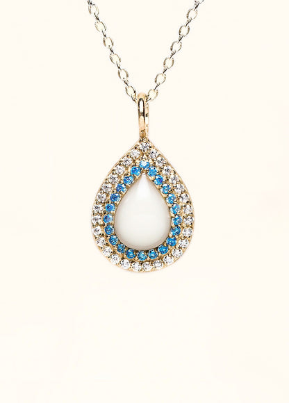 Double Halo Love Drop Breastmilk Pendant - Mamma's Liquid Love