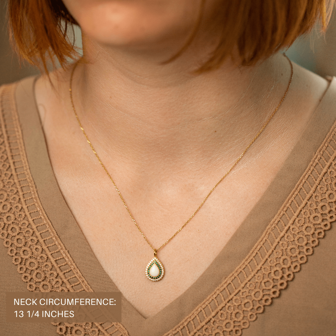 Double Halo Breastmilk Pendant – Custom Teardrop Keepsake Jewelry