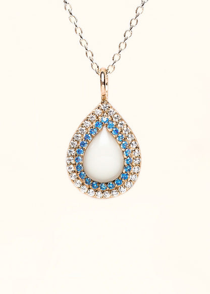 Double Halo Love Drop Breastmilk Pendant - Mamma's Liquid Love