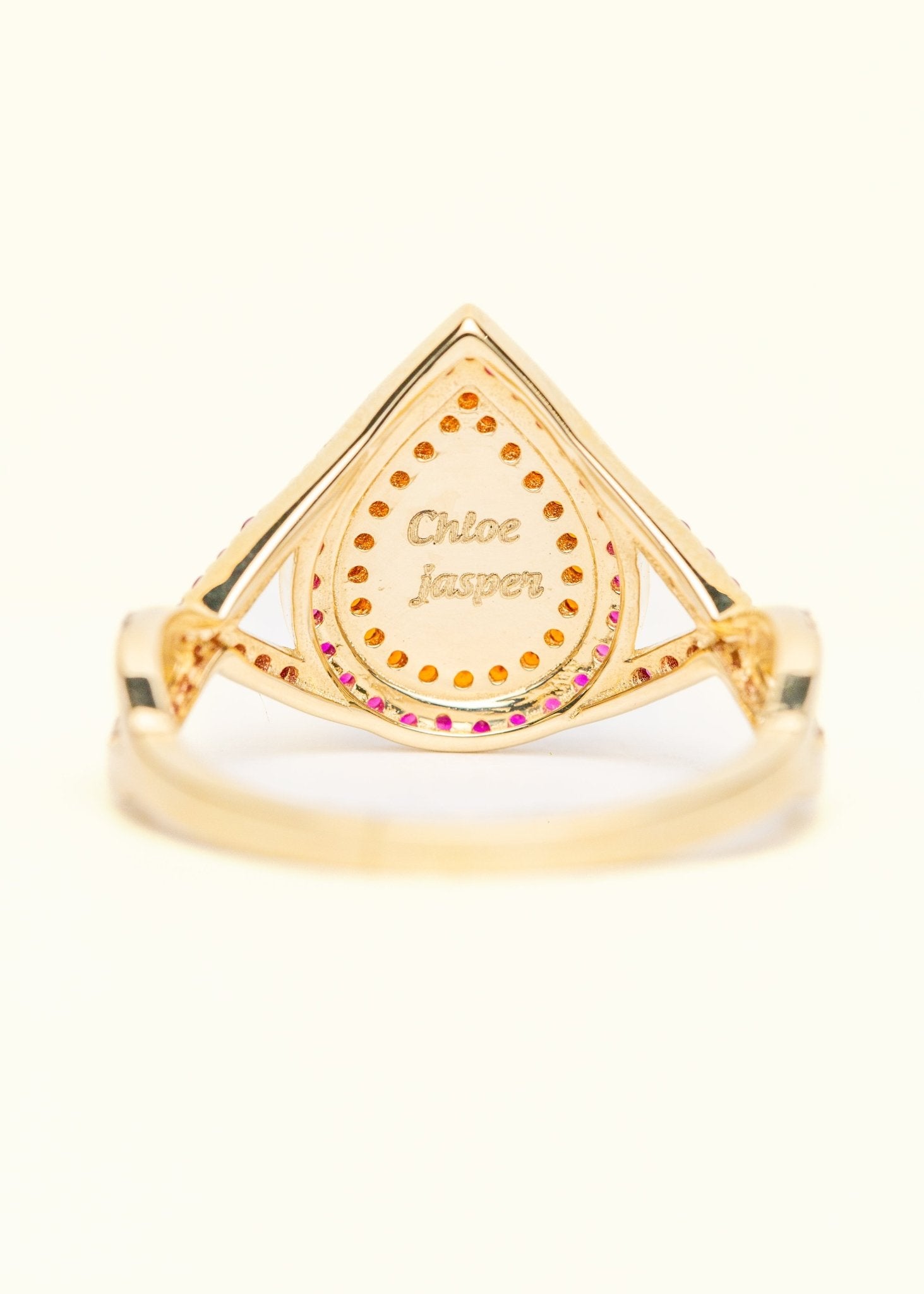 Double Halo Love Drop Ring OS - Mamma's Liquid Love