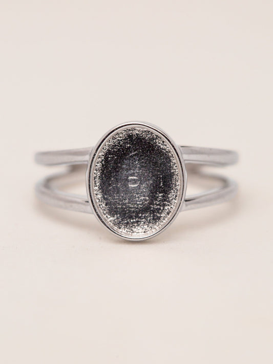 Double Stranded Oval Ring MTM_Breastmilk_Jewelry_Keepsakes- Mamma's Liquid Love