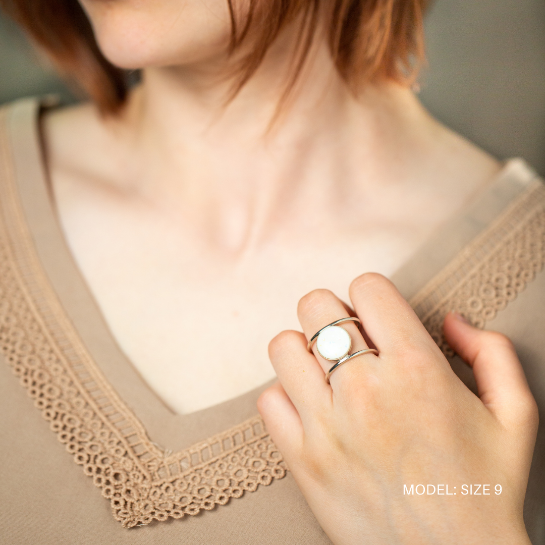 Double Stranded Full Moon Ring